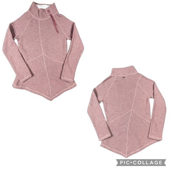 2 PrAna Mattea Pink & Plum Red(Flawed*) Wool Blend Asymmetrical Sweaters - Sz S - Picture 8 of 15